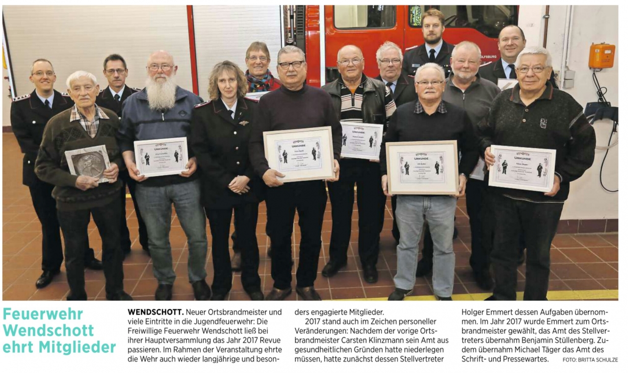 Gruppenbild Jahreshauptversammlung 2018